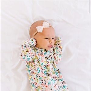 NWT Lou Lou and Company Knotted Gown Size Newborn Millie (floral print)